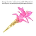 thumbnail image 4 of Uxcell 42mm Alloy Corsage Decorative Holder Vase for Wedding Party Prom Gold Tone, 4 of 6