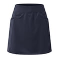 thumbnail image 4 of vigerkar 16'' Golf Skorts for Woman with 3 Pockets High Waisted A Line Tennis Skirt Casual Athletic Skort Workout Sports Clothes (Navy, XL), 4 of 6
