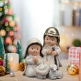 thumbnail image 4 of YOHAVEN Christmas Nativity Resin Mini Jesus Figurine Manger Table Decoration for Shelf Mantel Home Religious Holiday Celebration Gift Decor, 4 of 6