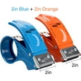 thumbnail image 2 of 2 pack Metal Packing Tape Dispenser Gun:2-inch Wide Tape Dispenser / 3-Inch Inner Paper Core(2" Blue + 2" Orange), 2 of 8