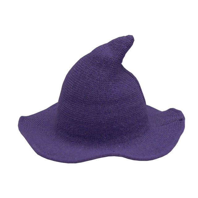 Xihbxyly Gorro de Bruja de Lana, Diseño Moderno de Punto, Calidez Invernal, Plegable y Empacable, Accesorio Funcional y Elegante, Perfecto para Halloween, Navidad y Cosplay, Capucha de 56-58 Cm.