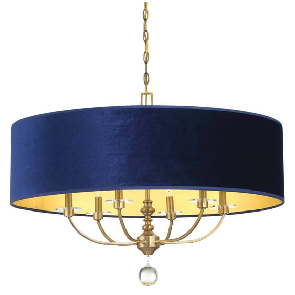 Minka Lavery 3487 Van Noord 6 Light 32" Wide Pendant - Oxidized Aged Brass