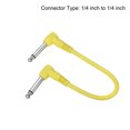 thumbnail image 4 of Cables de conexión para guitarra Unique Bargains 1/4 Pulgadas TRS Recto ángulo Amarillo Paquete de 3, 4 of 5