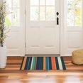 thumbnail image 3 of Yayeee Doormat for Indoor Entrance 32" x 20" Non Slippery Floor Rug, Navy Blue Stripes, 3 of 8