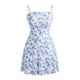 thumbnail image 1 of Vestido de verano Verdusa casual sin mangas con estampado floral azul/blanco, 1 of 5