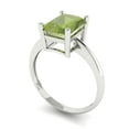 thumbnail image 2 of Solitaire Engagement Ring for Women - 2.5ct Natural Peridot in 14K White Gold Promise Ring, 2 of 8