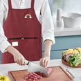 thumbnail image 4 of Eespoir Kitchen Cooking Cotton Breathable Apron, Kitchen Household Apron, Oil-proof & Antifoulant Apron, Adjustable Shoulder Straps, for Gardening, Baking, Washing, Red, 4 of 6