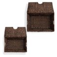 thumbnail image 3 of Set of 2 Water Hyacinth Storage Baskets with Tapered Bottoms and Lids (Medium/Large), Multipurpose Organizers for Laundry, Home, Bathroom, Office, Indoor, 3 of 5