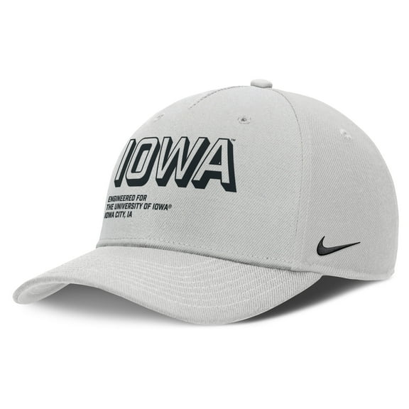 Men's Nike Gray Iowa Hawkeyes 2025 Sideline Dust Pinched Rise Adjustable Hat