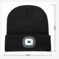 thumbnail image 6 of Unisex LED Beanie Hat, Hands-Free Warm Winter Knitted Hat with LED Flashlight for Hiking, Biking, Camping, 6 of 8