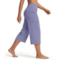 thumbnail image 5 of Cargo Capris New Capris for Women Stretchy High Waist Slim Fits Yoga Jogger Pants Wide Leg Outdoor Sports Capris with Pockets, 5 of 7