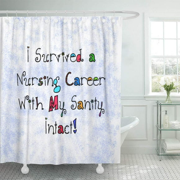 SUTTOM Retired Funny Nurse Retirement Retiring Trauma Registered LPN Shower Curtain 66x72 inch