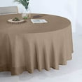 thumbnail image 2 of BalsaCircle 108" Taupe Brown Round Premium Polyester Faux Burlap Tablecloth Dining, 2 of 8