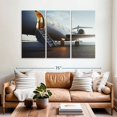 thumbnail image 2 of Elephant Stock Luxury Private Plane Wall Art - Horizontal Multi Panel Canvas - Lobby Wall Decor - Transportation Multi Panel - Gray And Orange Decor - 65" x 42", 2 of 4