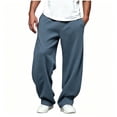 thumbnail image 3 of Mens Sweatpants Wide Leg with Pockets Casual Sport Pocket Drawstring Solid Color Elastic Waist Jogger Pants Athletic Pants for Workout, Jogging, Running, 3 of 7