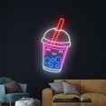 thumbnail image 4 of Handmadetneonsign Bubble Tea Logo Wall Art, Boba Tea Wall Decor, Milk Tea Coffee Wall Decor, 4 of 5