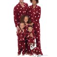 thumbnail image 6 of Viworld Family Matching Christmas Pajamas Set Classic Santa Claus Print Button Down Tops Long Pants Home Sleepwear, 6 of 8