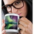 thumbnail image 2 of 3dRose, Iceland, Jokulsarlon. Aurora lights reflect in lagoon. , 11oz Two-Tone Black Mug, 2 of 7