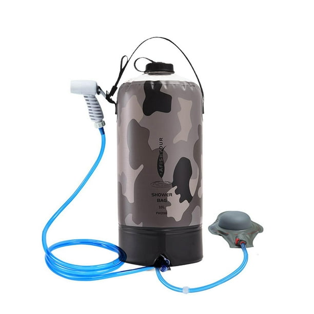 Bolsa de ducha para acampar de 10L, bolsa de ducha al aire libre, bolsa de ducha Solar portátil de PVC, bolsa de almacenamiento de agua para acampar