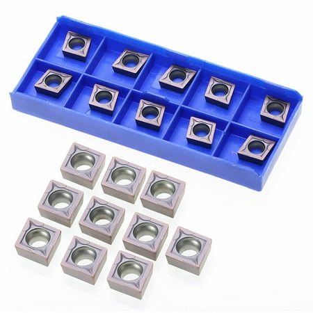 

Mingyiq 10pcs CCMT09T304 VP15TF Carbide Inserts Blades Kit for Lathe Turning Tools
