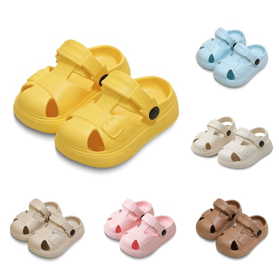 Shadoumai Baby Boys Girls Sandals, Soft Anti- Closed Toe Summer Shoes,Toddler Garden Water Beach Pool Lightweight EVA Clogs for Outdoor