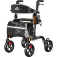 thumbnail image 1 of Rollator Walker Aojin, capacidad de 350 libras, 8 ruedas, 6 niveles de altura, 1 of 7