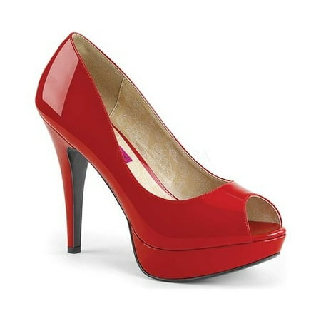 - Women's Pleaser Pink Label Chloe 01 Peep-Toe Pump