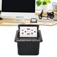 thumbnail image 1 of Outlet Table Connection Box, Stainless Steel PC 2.5V 4.8A USB Desktop Power Strip Waterproof  For Office, 1 of 8