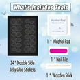 thumbnail image 4 of Medium Press on Nails Square Short Glitter Nude Natural Fake Nails with Cat Eye Design Glossy Full Cover False Acrylic Glue Stick on Nails for Women 24Pcs Cat Eye A01 1 Count (Pack of 1), 4 of 4