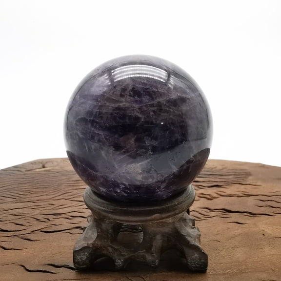 dream amethyst Crystal sphere Natural Healing Crystal carving ball for Reiki sculpture Healing and Crystal 0.408kg