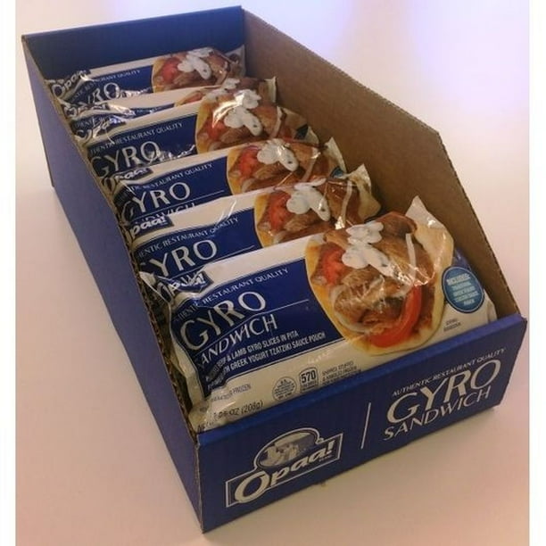 Grecian Delight Premade Gyro Sandwich 12 per case.