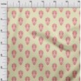 thumbnail image 2 of oneOone Silk Tabby Fabric Floral Block Print Fabric BTY 42 Inch Wide, 2 of 4