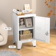 thumbnail image 2 of Metal NightStand Locker Storage Cabinets with Lock and Adjustable Shelf,Under Desk Lockable Steel File Storage Cabinet,Storage Cabinets for Home Office Living Room Bed Room, 2 of 13
