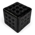thumbnail image 4 of Beaumont Lane Leather Black Ottoman Cube 18"W Unassembled, 4 of 7