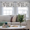 thumbnail image 4 of LALILO Kitchen Curtain Valance Graphic Sea Turtle Line Art Rod Pocket Window Curtain 52"x 18" Set of 2, 4 of 5