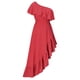 thumbnail image 3 of Faldas largas Vestido largo bohemio para mujer, volantes asimétricos, vestido maxi informal, Vestidos (rojo S) Ygjytge Rojo T S para Mujer, 3 of 8