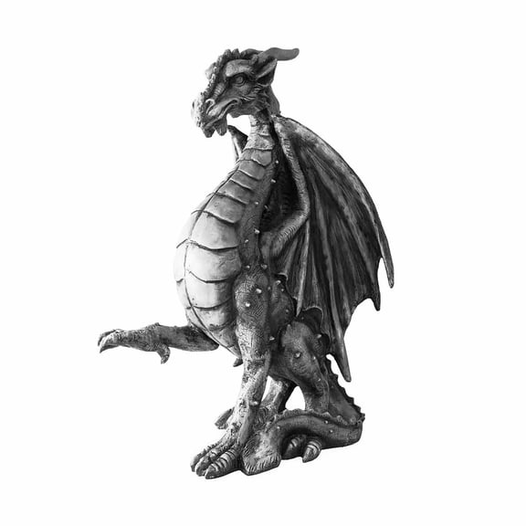 Dragon Outdoor Garden Statues,7.87in Medieval Dragon Figurines Sculptures Courtyard Art Decor Lawn Ornaments Outside Patio Art Yard Decorations for Garden Decor Gift