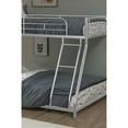 thumbnail image 3 of Miekor Furniture Twin Over Full Metal Bunk Bed Contemporary Style Silver Finish With Angled Ladder MK2994, 3 of 5