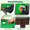 thumbnail image 5 of PRIJESSE 48" Billiards Table, Portable Pool Table, Billiard Table Set Includes Full Set of Balls, 2 Cues & Brush for Family Game Rooms, 5 of 7