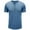 Blue, variant on Plus Size Top Men's Plus Size Shirts Solid Color Short Sleeve T-Shirts Button-Up Shirts Blue 6(M)