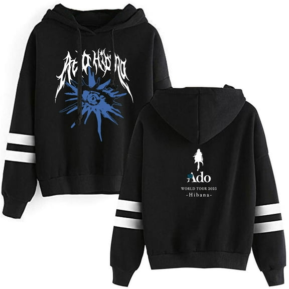 DINGCAI Ado Hibana Tour 2 merch Hibana Expo 2025  hooded drawstring pocketless  sweatshirt men/women jpop music pullover,XS,1
