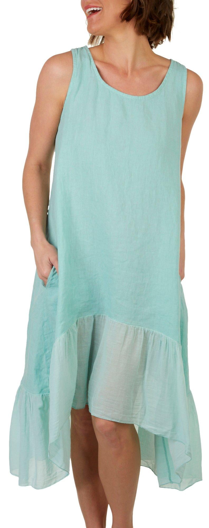 vasna linen pocket dress