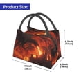 thumbnail image 2 of Easygdp Fiery Dragons Castle Attack Bolsa de Almuerzo Insulada Reutilizable, Bolsa de Mano y Bandolera para Oficina, Trabajo, Viajes, 2 of 6