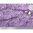thumbnail image 2 of Soimoi Polyester Crepe Fabric Floral & Penguin Ocean Print Fabric by The Yard 52 Inch Wide, 2 of 3