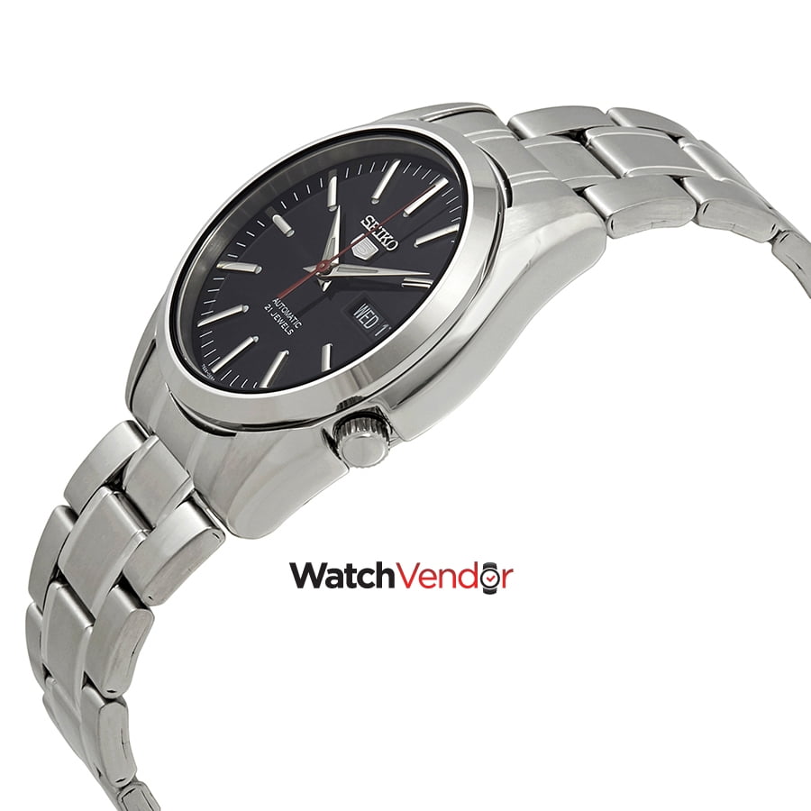 seiko series 5 automatic black dial men's watch