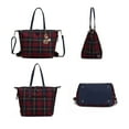 thumbnail image 5 of MKF Collection Layla Women's Tote bag, Plaid Convertible Backpack by Mia K - Navy, 5 of 8
