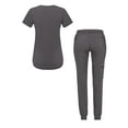 thumbnail image 2 of Adar Pro Modern Athletic Scrub Set For Women - Modern V-Neck Scrub Top & Yoga Jogger Scrub Pants, 2 of 7