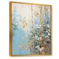 thumbnail image 2 of Designart "Blue Bamboo With Gold I" Bamboo Floater Framed Canvas Wall Art, 2 of 5