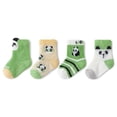 thumbnail image 1 of POINTERTECK Toddler Non Slip Socks  Cartoon Animal Elastic Crew Socks for Baby  4 Pairs, 1 of 7