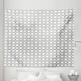 thumbnail image 1 of Abstract Tapestry, Geometric Ornamental Style Circling and Squaring Folk Oriental Classic Art, Fabric Wall Hanging Decor for Bedroom Living Room Dorm, 5 Sizes, Pearl Grey Coral, by Ambesonne, 1 of 1